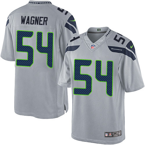 Men's Limited Bobby Wagner Nike Jersey Grey Alternate - #54 NFL Seattle Seahawks